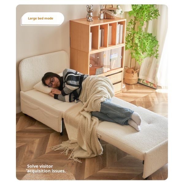 Modern Design Modular Multifunctional Fabric Single Folding Sofa Bed Extendable Leisure Lounge Chair Pull Out Sofa Bed
