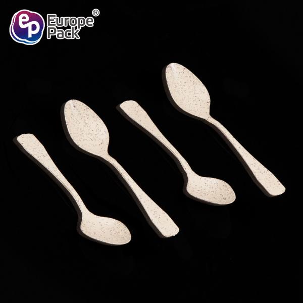 Eco-friendly food grade disposable biodegradable mini dessert wheat straw spoon