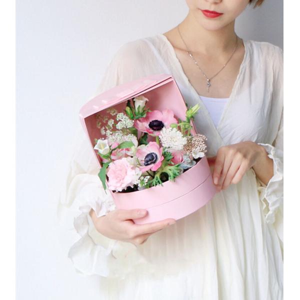 Esboço redondo criativo colorido de rosas embalagem de presente caixa de flores de papel para presentes de luxo