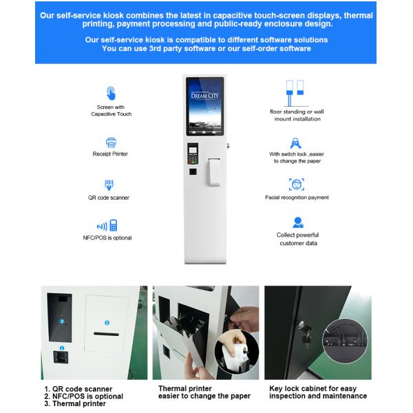 32 дюйма развлекательных заведений ресторан самообслуживание платежный киоск