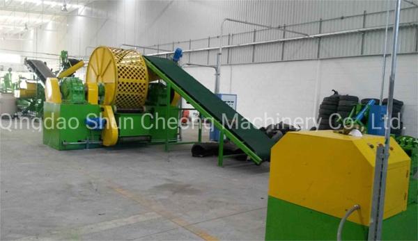 Planta de Reciclagem de Pneus Usados ​​/ Linha de Produção de Reciclagem de Resíduos de Pneus
