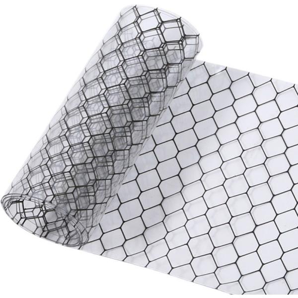 Antistatic ESD PVC Grid Curtain Transparent Black For Factory Use