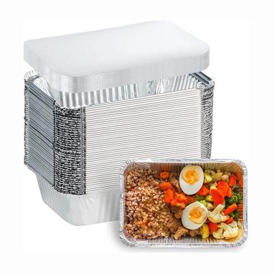 F4 83185 Disposable Foil Containers With Lids 1750ml Rectangle Aluminium Cake Foil
