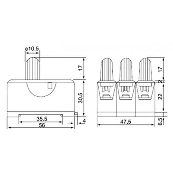 плавкая часть предохранителя 3AG держателя 35mm рельса Din 1P 2P 3P 6x30mm с крышкой ПК и указанием СИД