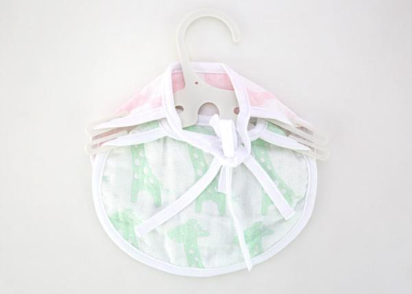 2pk Jacquard Infant Baby Feeding Bibs / Toddler Drool Bibs Healthy And Safe