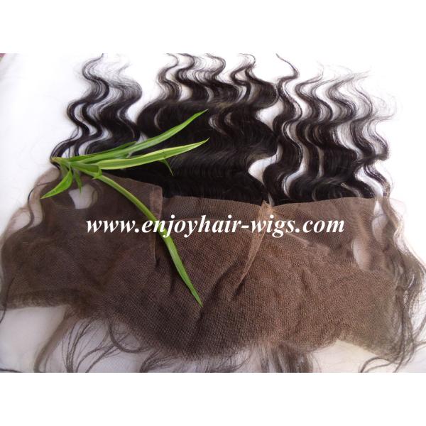 Peruvian virgin remy hair lace frontal 13''x4'' ,natural color body wave 10''-24''length