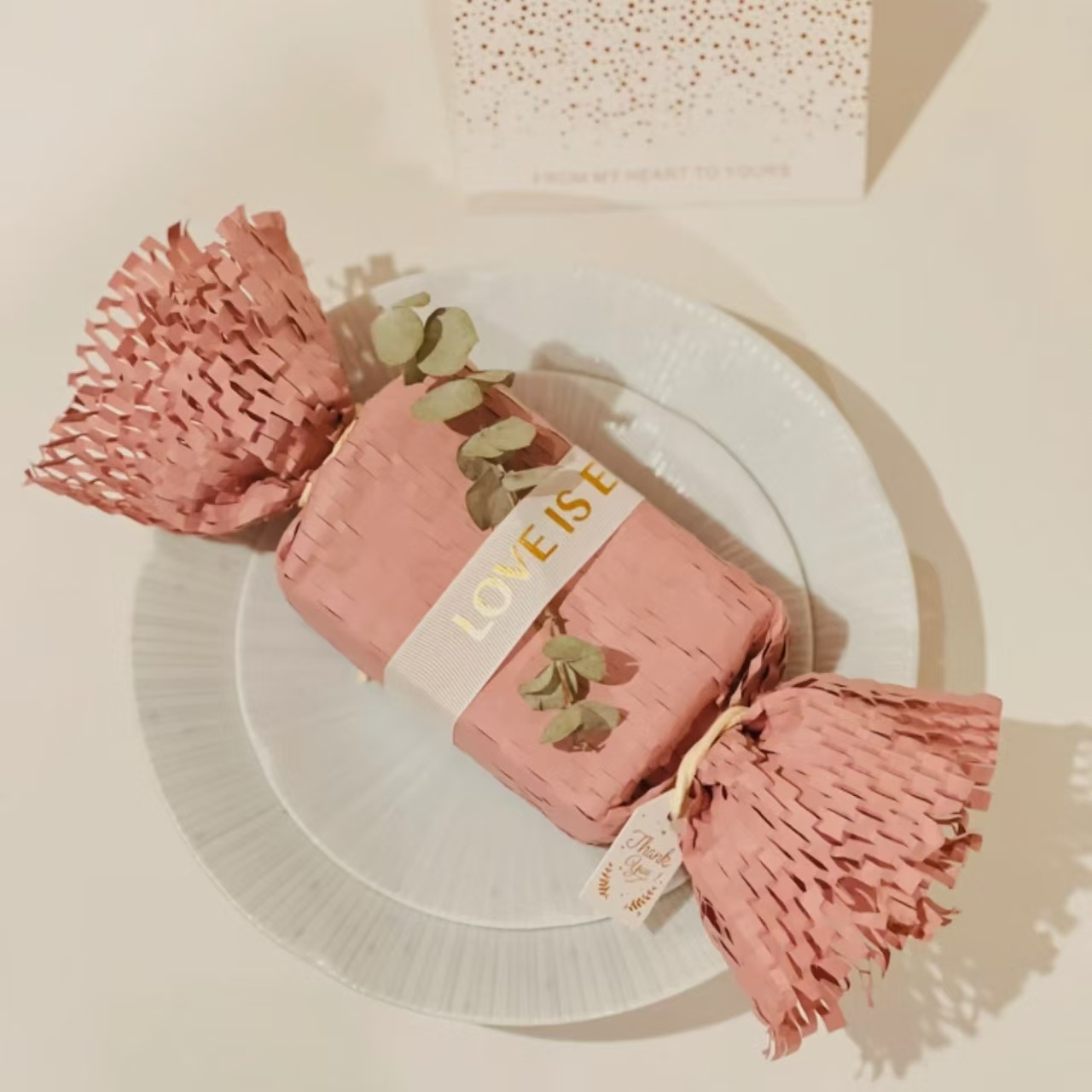 Pink Honeycomb Paper – Soft Pink Expandable Wrap for Wedding Favors & Gift Bags