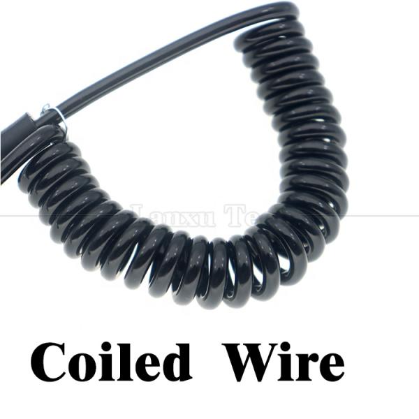 Spring Coiled Male to Male 3.5mm Jack Aux Stereo Audio Extension Cable