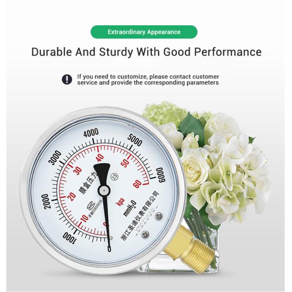 100mm Panel Manometer Pressure Gauge for Accurate Hydraulic Pressure Force Measurement
