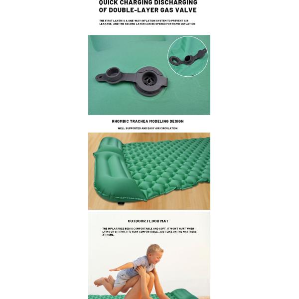 собственная личность располагаясь лагерем кровати шелка молока 200x122x7cm складная надувая пусковую площадку спать