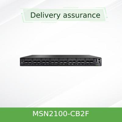 2 el interruptor corto MSN2100-CB2F 100GbE 1U 16 QSFP28 de Mellanox SN2000 de la profundidad de la base vira 2 fuentes de alimentación X86 de la CA hacia el lado de babor