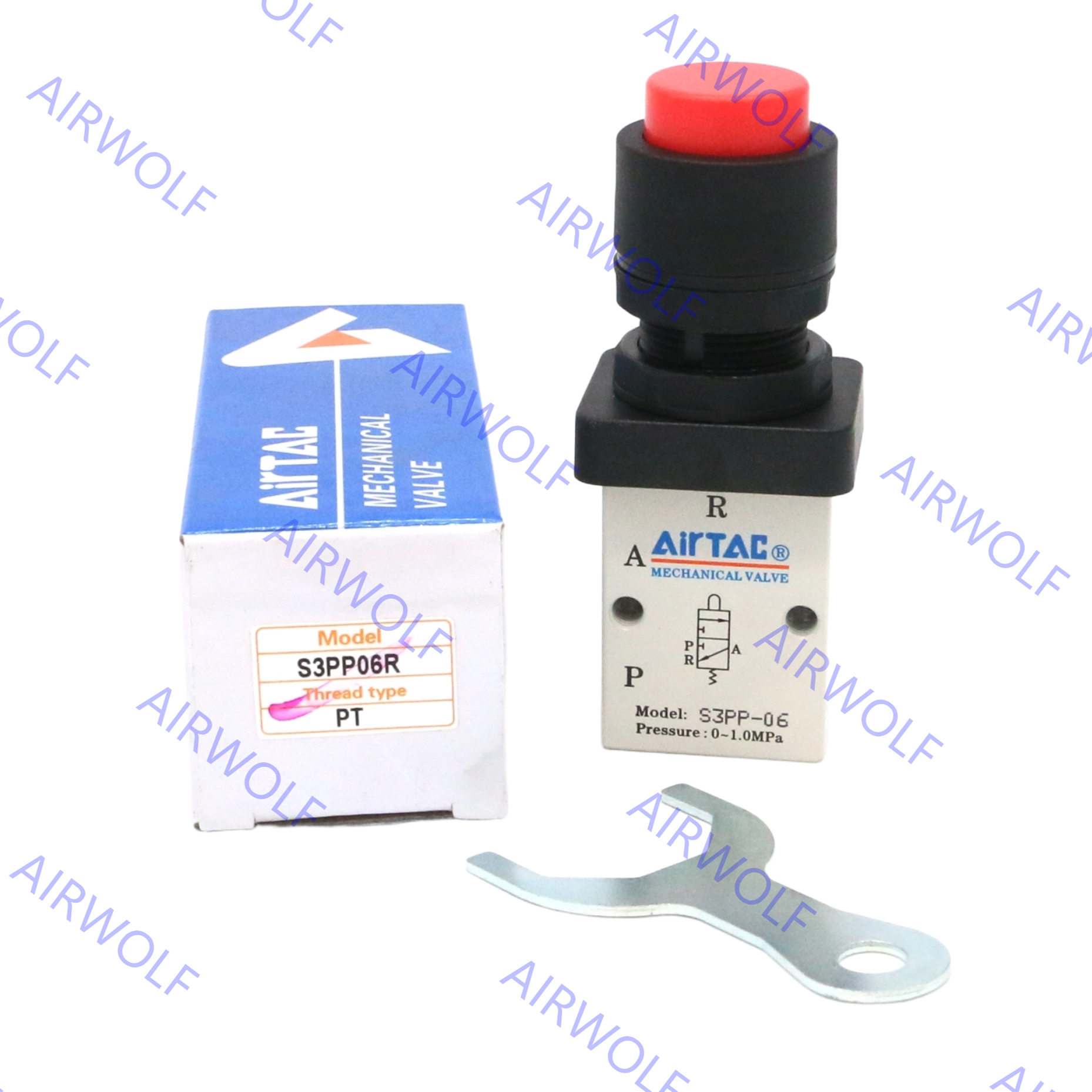 3/2 way S3PP-M5, S3PP-06, S3PP-08 AIRTAC S3 Series Control Valve M5 1/8