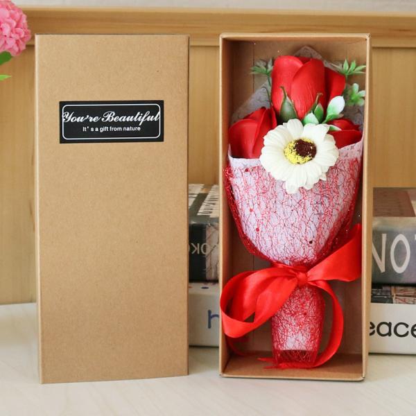 Soap flower gift, romantic simulation bouquet, rose bouquet, Valentine's Day gift for girlfriend, in stock