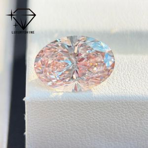 LuxuryShine 1-10CT Rosado elegante Oval de laboratorio Diamante crecido VVS-VS Diamante suelto Joyas personalizadas con Certificado IGI