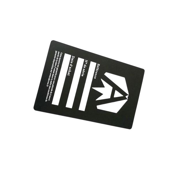 Пропуск VIP черного членского билета Matt изготовленный на заказ стальной отрезал вне логотип