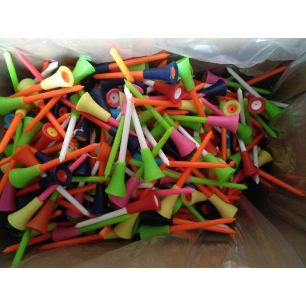 rubber golf tee , golf tees , golf tee (rubber head + plastic shaft)