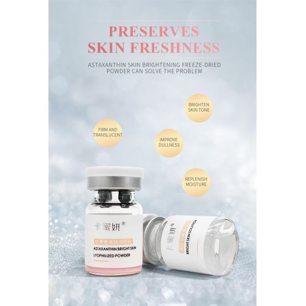 OEM Hot Selling Lightening Moisturizer Astaxanthin Repair Essence Brightening Repair Freeze-Dried Powder Firming Ampoule Serum