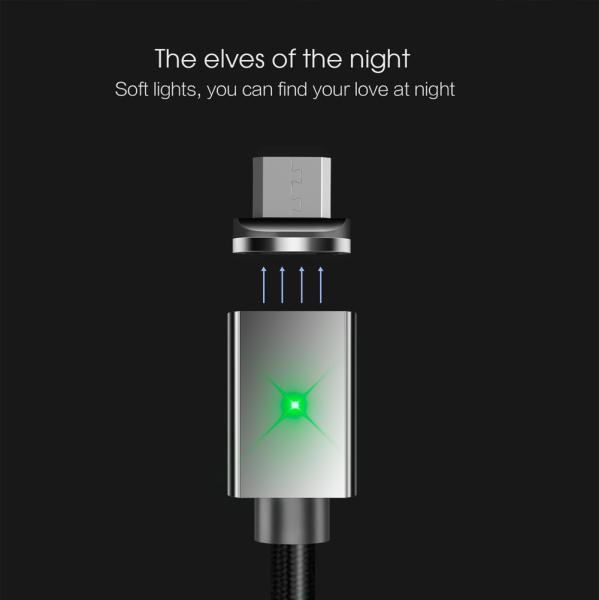 LED Data Transfer Magnetic Fast Charging Cable 1M 2M 3M 3 In 1 For All Micro Interface Devices