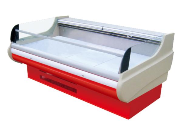 Réfrigérateur de Front Curved Glass Deli Display pour le stockage d'affichage