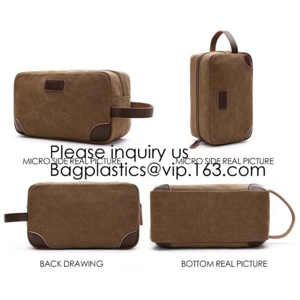 Natural Hemp Branded Cosmetic Bags,Custom Genuine Leather Travel Cosmetic Bag for Men,Bagease, Bagplastics, package