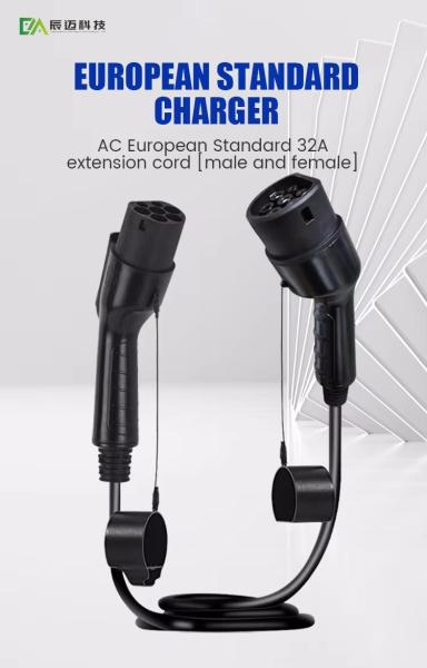 Double Gun Head Eu Ac Ev Car Charging Cable 16A 32A 3.5Kw 7Kw Type 2