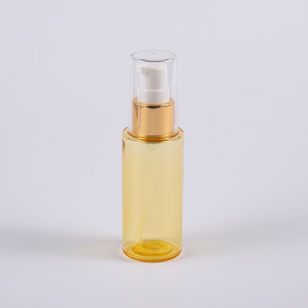 Semi-Transparent Color Round Shape 50ml PETG Thick Wall Lotion Bottle With Pump