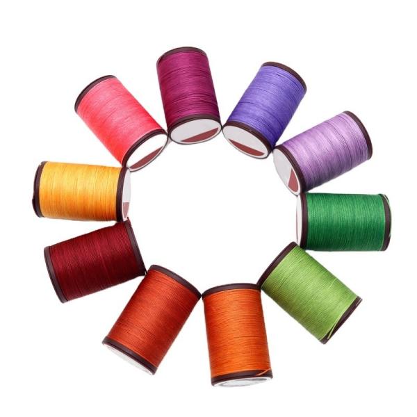 0.8mm Round Waxed Thread Cord Red for Hand Stitching Leather and Handmade Accessories