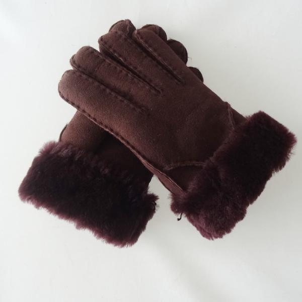 Wholesale factory price Shearling Sheepskin Gloves women ladies sheepskin gloves