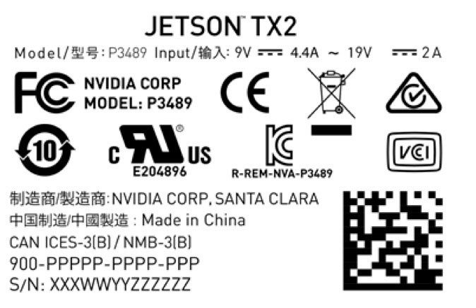 Комплект для разработки платы EMMC 5.1 UVA Nvidia Jetson Tx2 емкостью 16 ГБ для здравоохранения