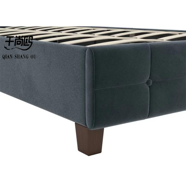 Checkered Stitching Tall Upholstered Bed Low Key Size customizable