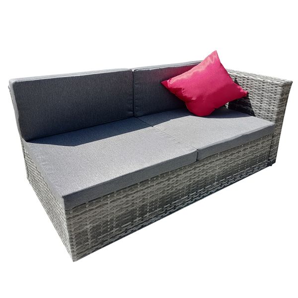 Furniture Wholesaler Outdoor Living Seating Sectional Poly Rattan Wicker Garden Sofa Storage Conversation Patio Corner Set
