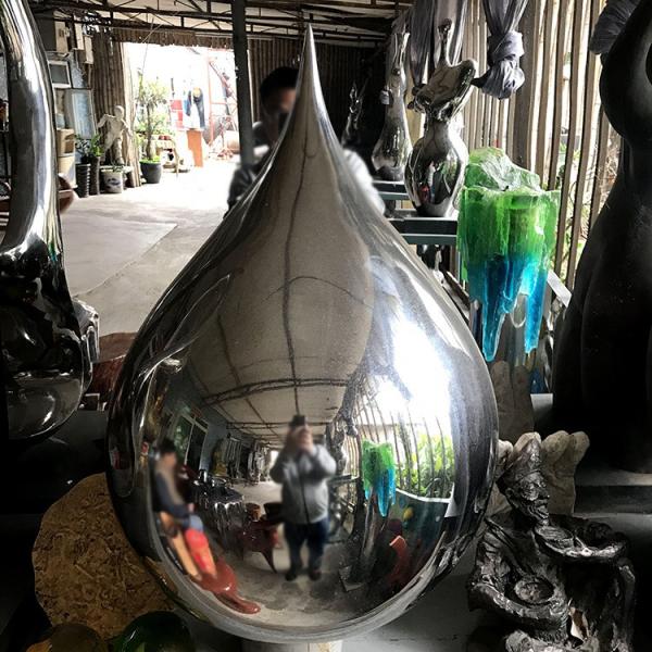 Oval Sphere 304 Modern Stainless Steel Sculpture Outdoor Creative