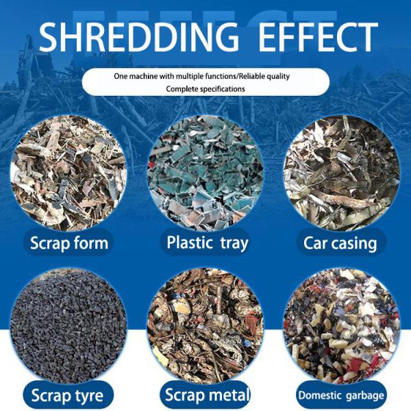 8000KG Two-Axis Shredder for Crushing Leather Cloth Strip and Industrial Solid Waste