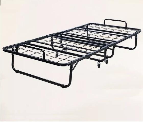 Foldable Iron Frame Modern Single Bed Mattress Strong Stylish for Versatile Bedroom