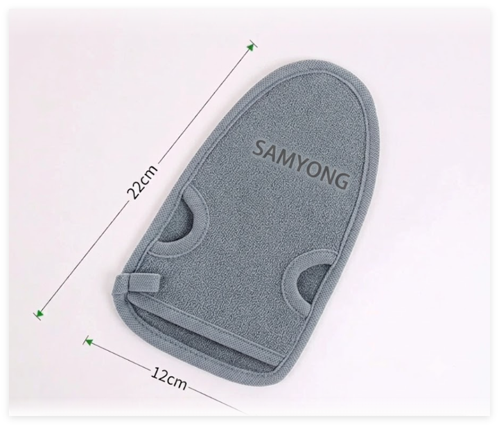 Lightweight 35G/PC Bamboo Exfoliating Mitt Fine Edge Binding