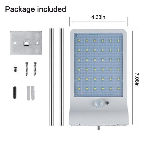 Motion Sensor Exterior Solar LED Lights Waterproof Solar Garden Wall Lights