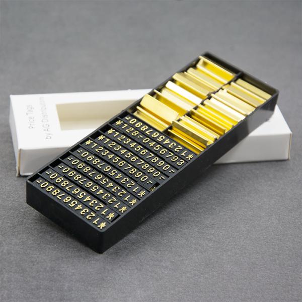 Ценники ювелирных изделий пластмассы/Абс магазина золотые обслуживания ОЭМ номера/ОДМ