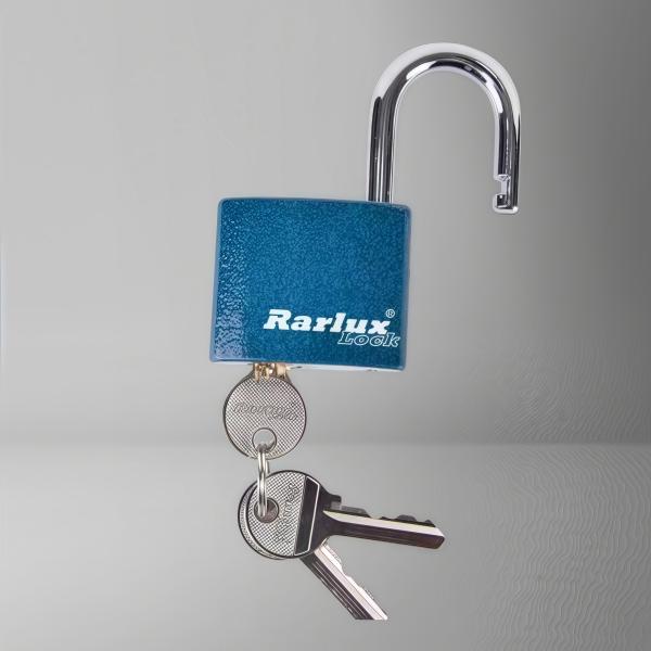 Rarlux 38-75mm Padlock Iron Body Best Padlock Blue Plastic Painted Surface Iron Padlock with Brass Keys or Iron Keys