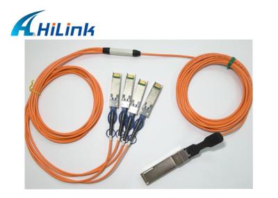 Cabo ótico ativo de 40 Gigabit Ethernet, QSFP 4 ao comprimento do cabo 20m de x SFP+ 40G QSFP