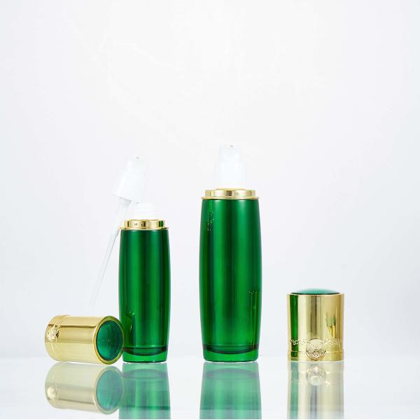30ml 50ml 15g 50g Skincare Luxury Makeup Packaging Acrylic Luxury Cosmetic Containers Jar Green
