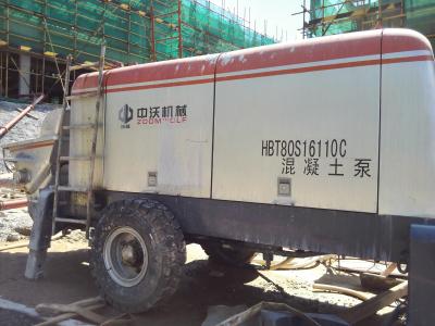Reliable Trailer Concrete Pump  260 ml/r Main Oil Pump Displacement