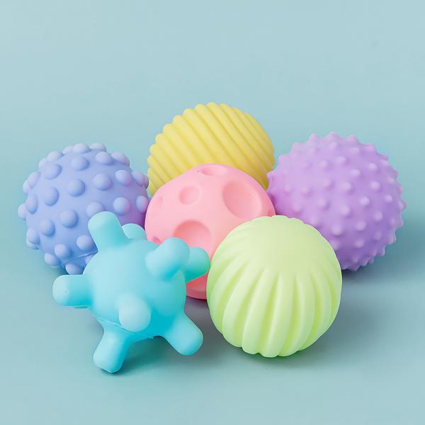 Soft Textured Multi Silicone Sensory Ball Toys Montessori Toys for Babies