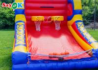 Juego de baloncesto inflable hermético de dos aros de los juegos inflables del patio trasero/aro de baloncesto inflable