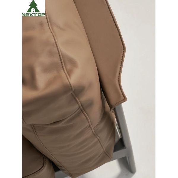 Sofá de couro de vida 3 Seaters Sofa Metal Frame de reclinação macio da sala de hotel de Brown