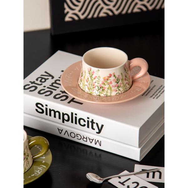 Lily Wind Bell Floral Cups And Saucers Set Perfect Gift For Business Occasions