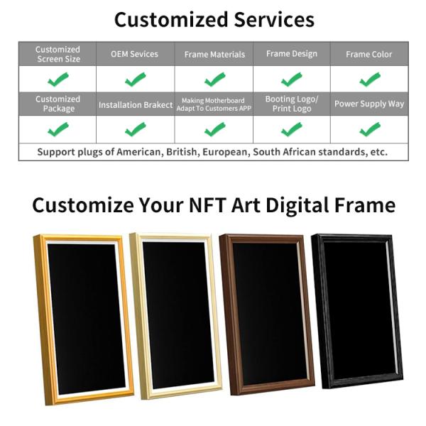 Изготовленный на заказ OEM 43 дисплей рамки картинной рамки NFT цифров дюйма Antiglare
