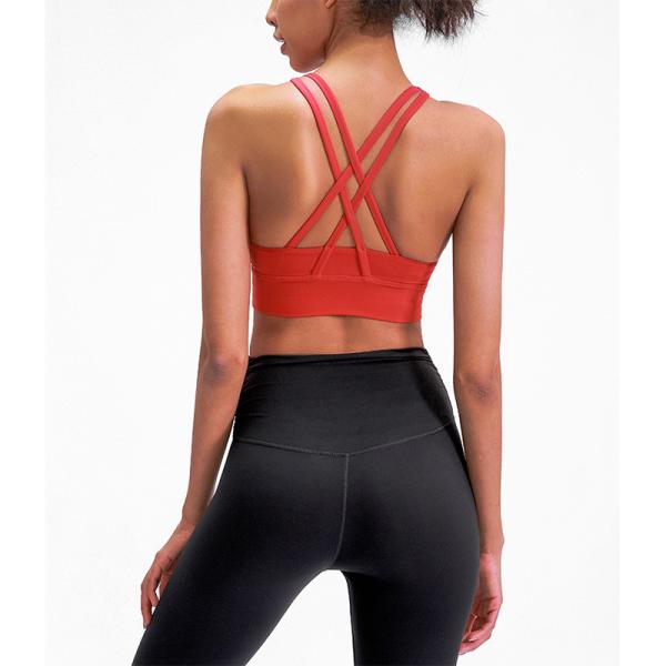 Бюстгальтера спорт фитнеса бюстгальтера йоги женщин креста камуфлирования резинка сексуального заднего противоударного высокая