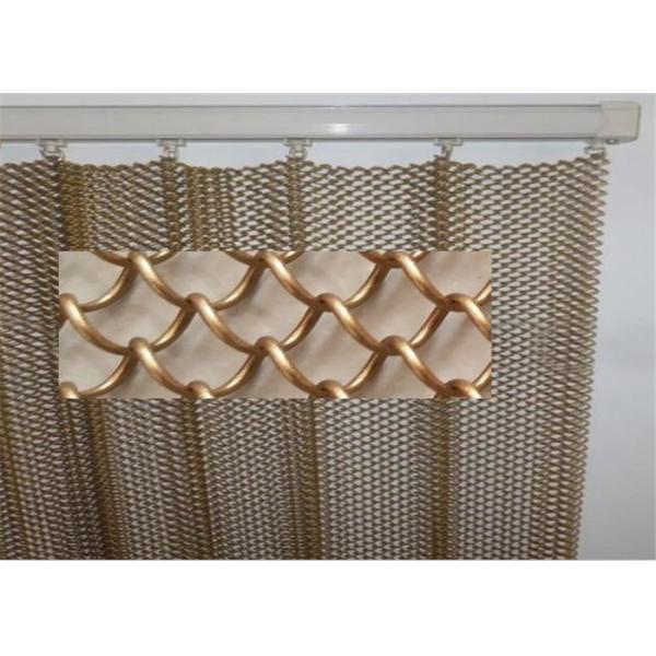 1.2mm Thick 6mm Hole Chainlink Steel Mesh Curtain Oem