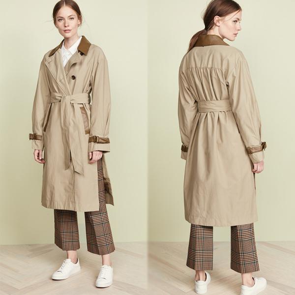 Fall Clothing Womans Wrap Dress Coat For Women with Slit