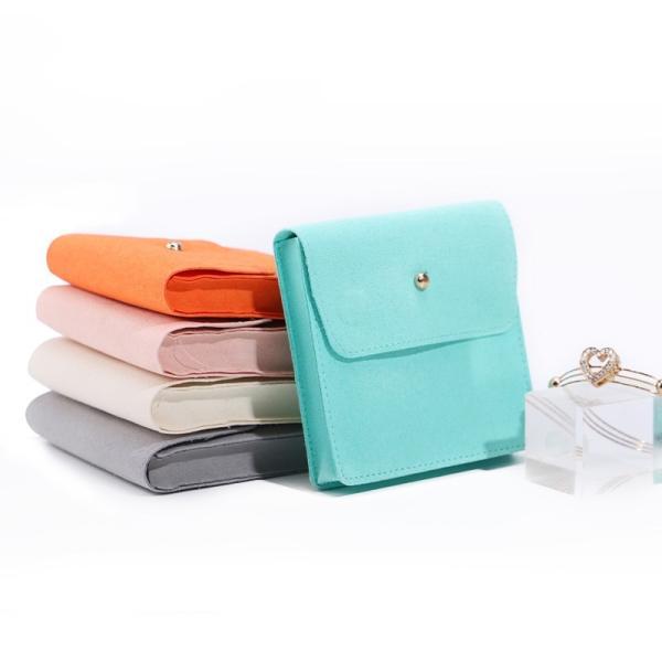 Magnetic Buckle Microfiber Jewelry Bag Velvet Bag Jewelry Accessories Velvet Bag Double-Sided Microfiber Ring Bracelet Jewelry Storage Bag